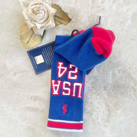 New with tags POLO by RALPH LAUREN official outfitter TEAM USA 24 SOCKS SZ 10-13 - Picture 2 of 5